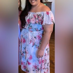 Torrid dress light blue floral size 22-24